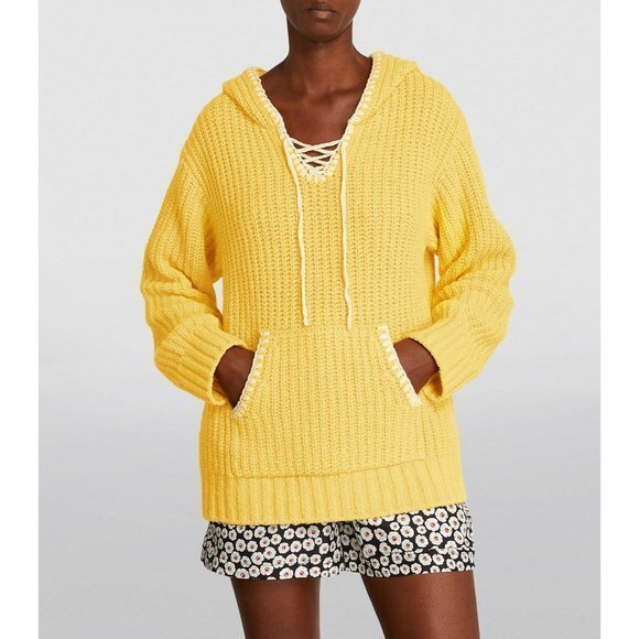 RE/DONE Knit Baja Buttercream Hoodie Size M - Picture 1 of 10